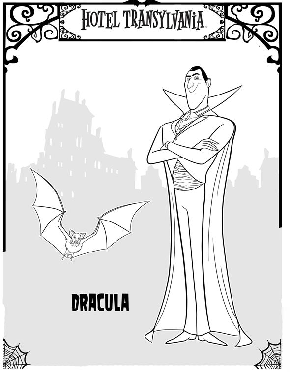 Print Dracula 2 kleurplaat